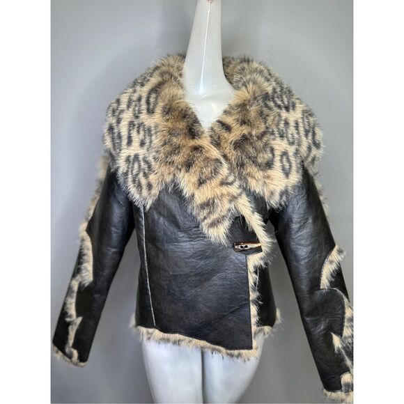 Jaded London Black and Brown Leather Jacket - Picture 5 of 14